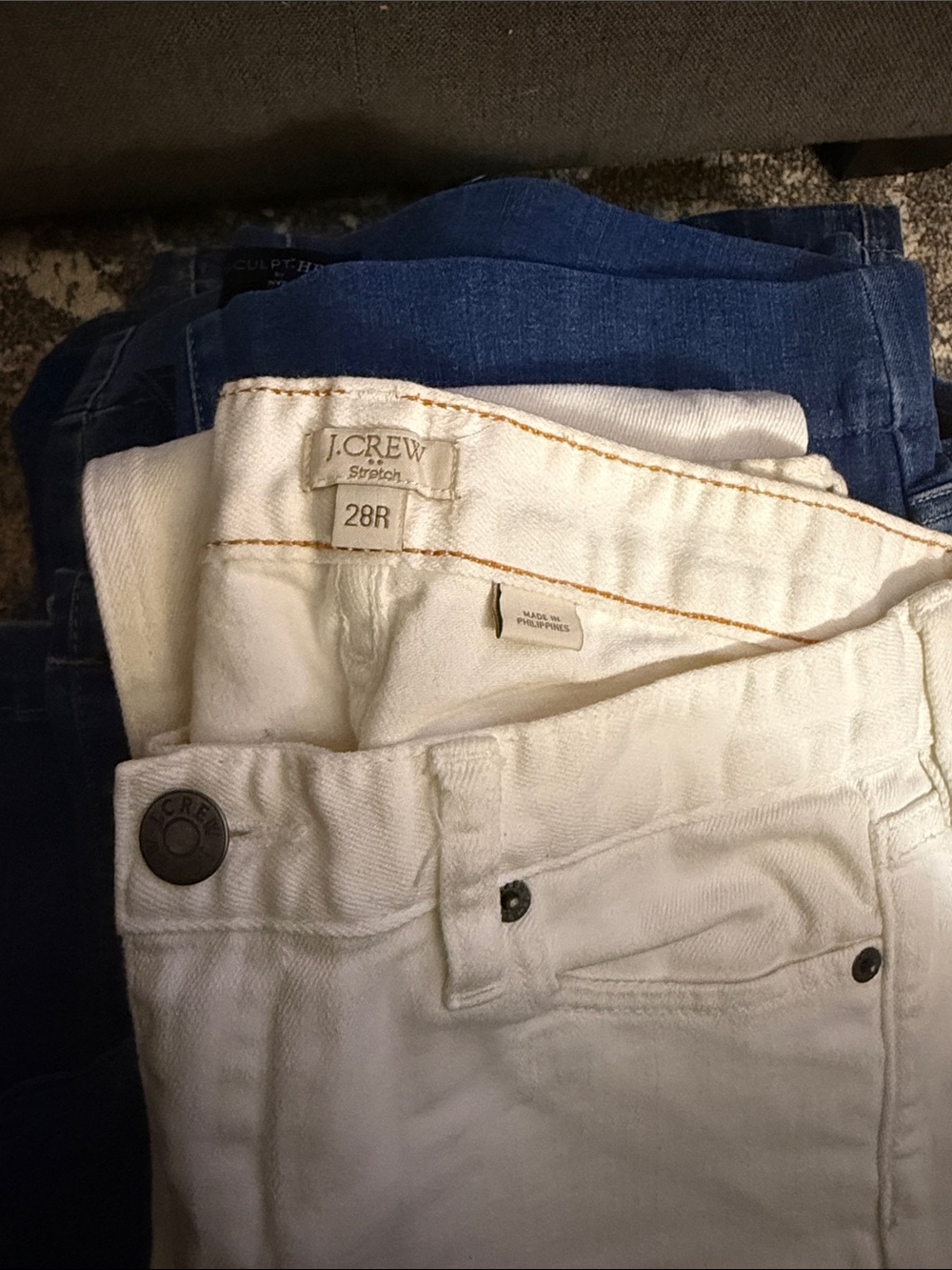 J. Crew Slim Straight Jeans in White